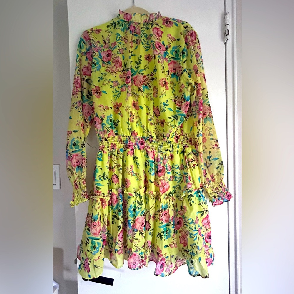 Beautiful floral lime green dress NWT